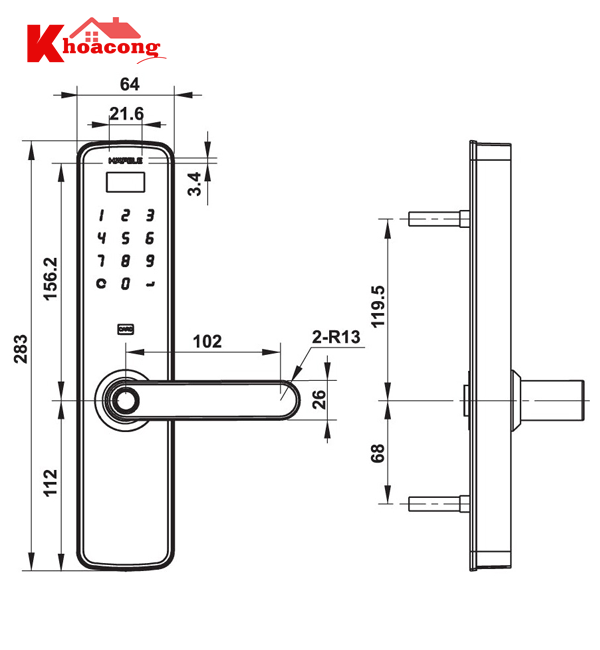 Khóa điện tử Hafle DL7100