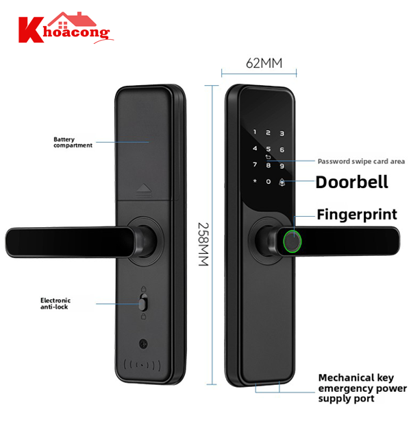 Khóa cửa vân tay HTK-F1